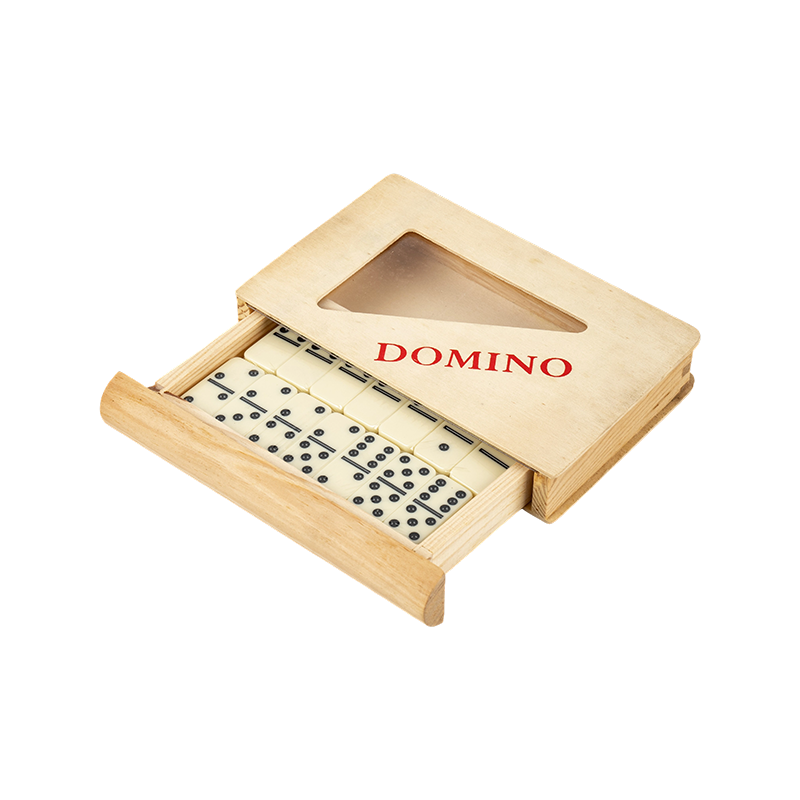 Drewniane pudełko w stylu sześciu DOUBLE sześć domino