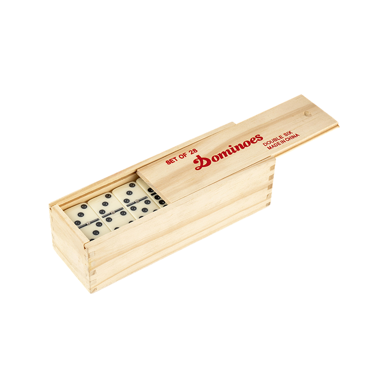 Domino drewniane podwójne 6 drewnianych 6