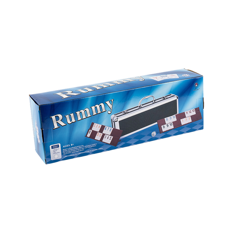 2-4 graczy przenośna gra planszowa Rummy z aluminiową obudową