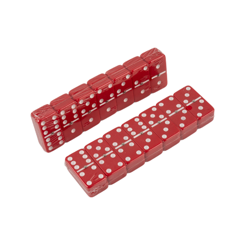 Zestaw puzzli stołowej czerwony domino